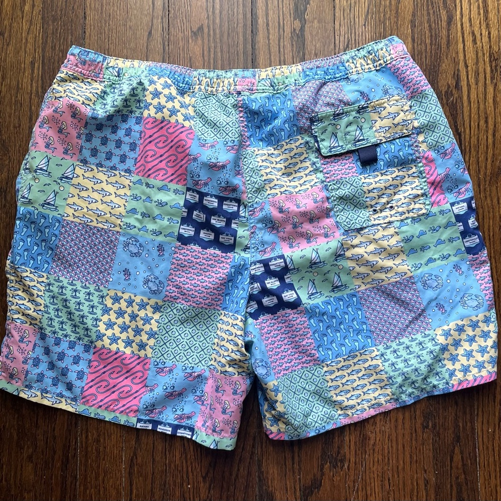 Vineyard Vines Multicolor Patchwork Swim Trunks - image 3